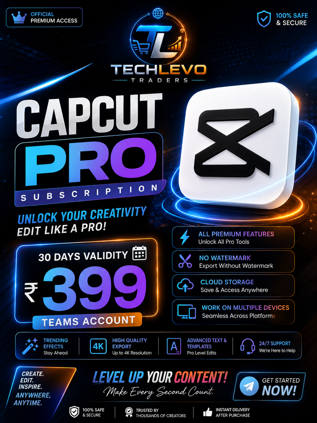 Capcut Pro 30 Days Validity